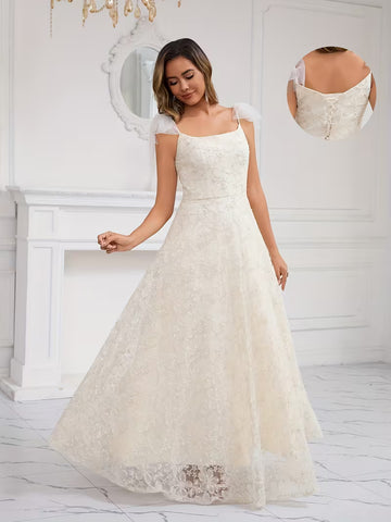 Elegant Women's Sequin Maxi Gown – Spaghetti Strap 3D Floral Mesh Bridal Graduation Dress