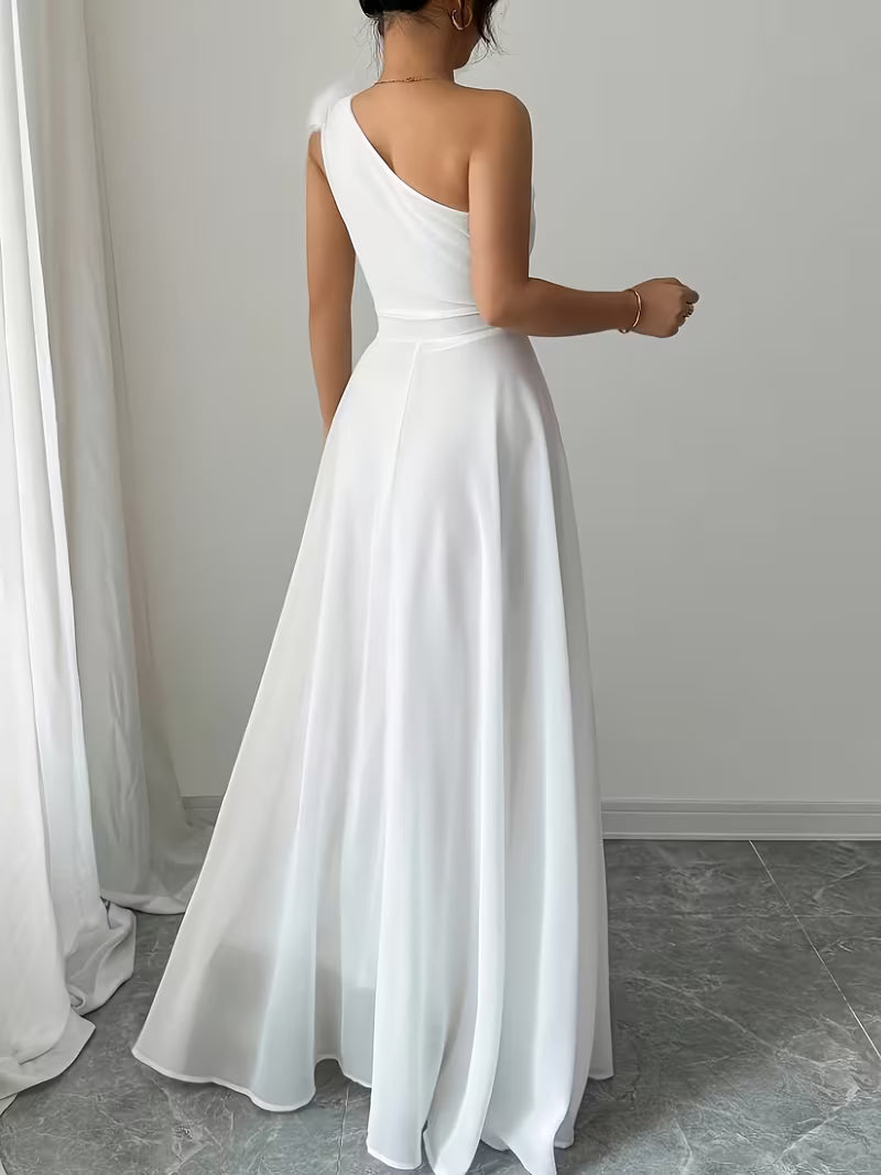 Women's Retro French Romantic Asymmetrical Sleeveless Dress